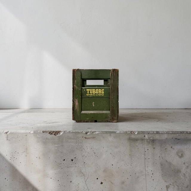 Danish Tuborg Beer Crate in Painted Pine, Denmark, 1950s-1960s For Sale - Image 4 of 10