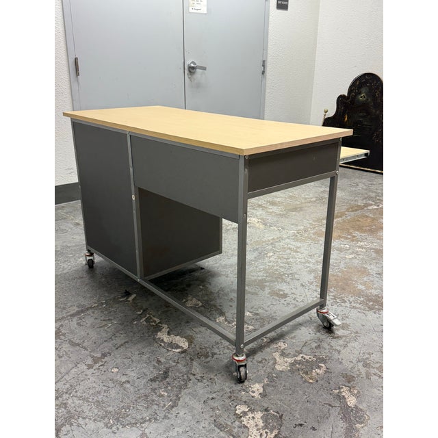 Pottery Barn Industrial Locker Room Collection Desk For Sale - Image 9 of 12