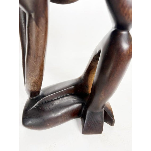 Wood Wooden Sculpture of a Woman's Bust, France, 1980s For Sale - Image 7 of 13