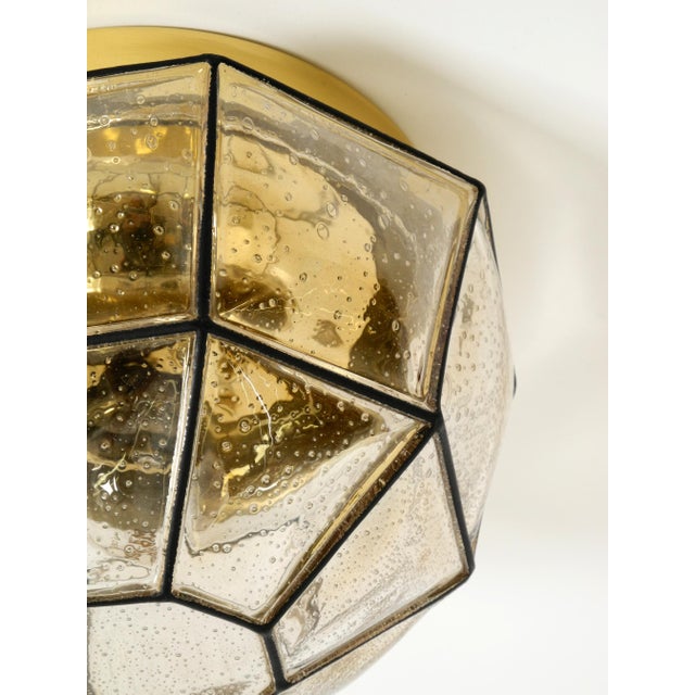 Vintage Glass Ceiling Lamp in Octagon Shape from Limburg, 1970s For Sale - Image 12 of 18