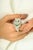 Contemporary Luxury 18k Gold Cluster Diamond Emerald Cat Ring Size 7 For Sale - Image 3 of 12