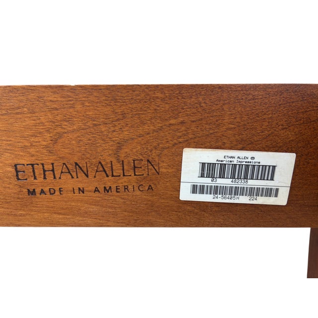 Vintage Ethan Allen American Impressions Queen Sleigh Bed Mission Arts Crafts Headboard For Sale - Image 14 of 14