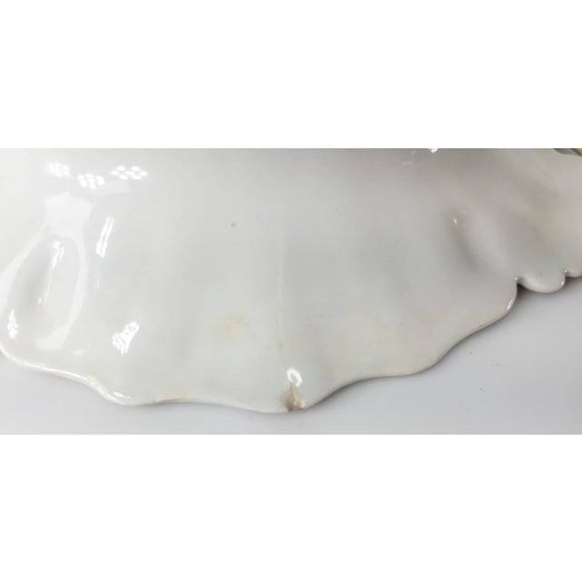 White 19th Century German Kpm Porcelain Molded Bowl or Dish With Floral Painting For Sale - Image 8 of 10