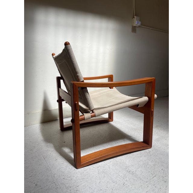 Pair of Vintage Borje Jensen Safari Chairs by Bernstorffsminde Møbelfabrik of Denmark For Sale - Image 9 of 11
