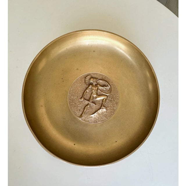 1930s Tinos Denmark Deco Bronze Dish Neoclassic Warrior For Sale - Image 5 of 13