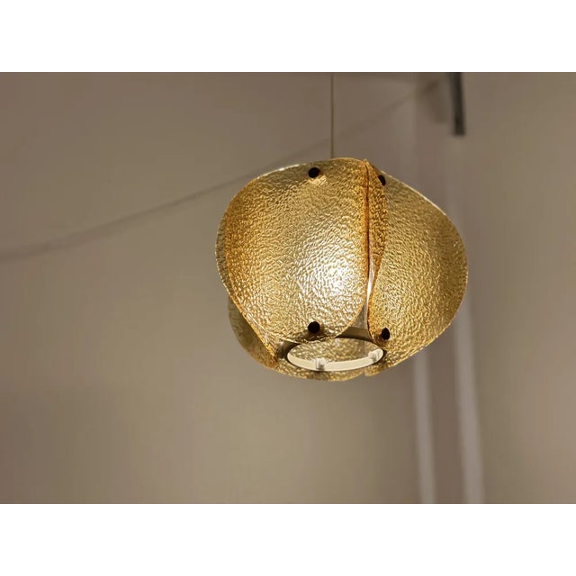 Amber Colored Glass Ceiling Lamp, 1960s For Sale - Image 12 of 13