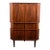 Mid Century Danish Modern Corner Cabinet Rosewood Bar Denmark Drawers Locking Vg For Sale