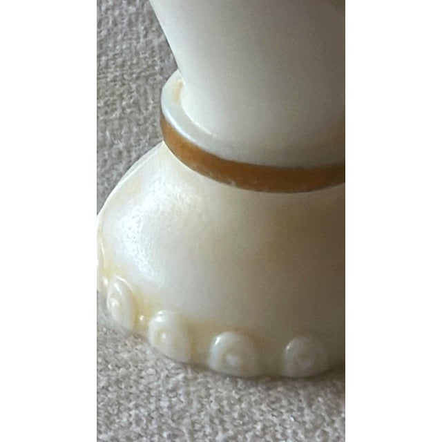 1960s Vintage Avon Elegant Hand Perfume Decanter Bottle Milk Glass For Sale - Image 5 of 9