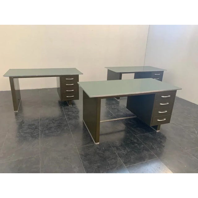 Aluminium Desk with Laminate Top from Carlotti, 1950s For Sale - Image 9 of 12