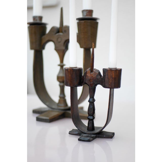 Swedish Wooden Candleolders from Taserud, 1955, Set of 2 For Sale - Image 13 of 17