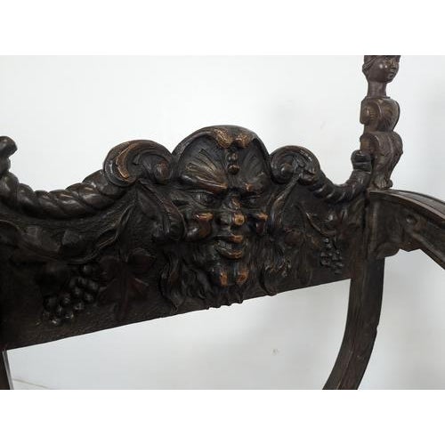 Italian Baroque Curule Chairs, Set of 2 For Sale - Image 9 of 10
