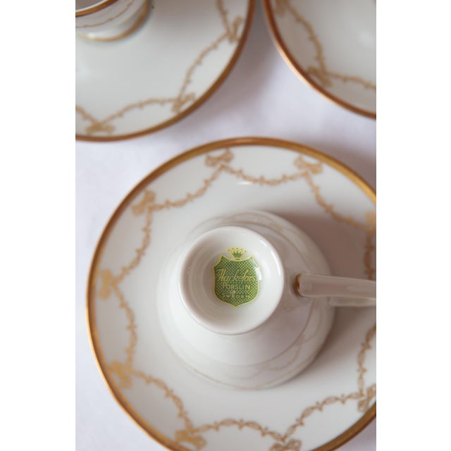 Gold Swedish Porcelain Coffee and Dessert Set for Eleven People, 1950s, Set of 39 For Sale - Image 8 of 10