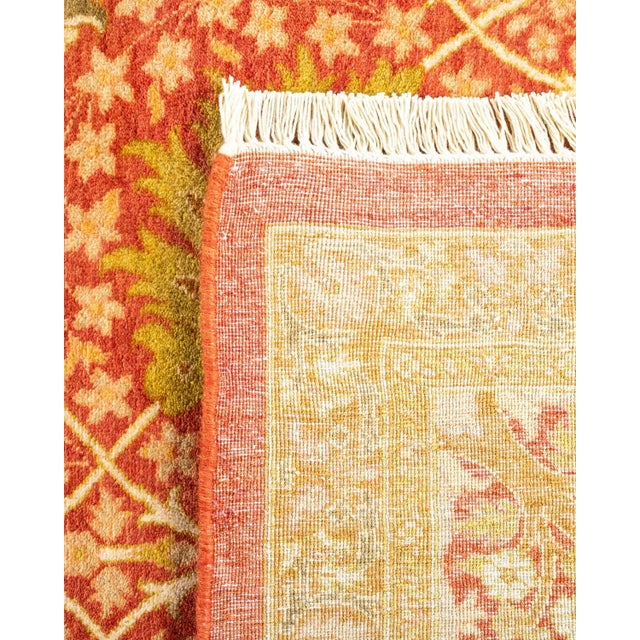 2000 - 2009 Mogul, One-of-a-Kind Hand-Knotted Area Rug in Orange, 6' 1" x 9' 0" For Sale - Image 5 of 8