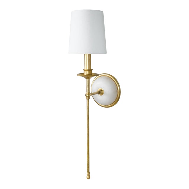 Regina Andrew Fisher Steel Single Sconce, Gold For Sale