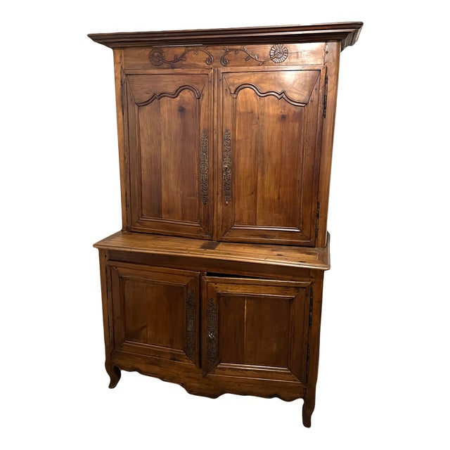 Antique Walnut Farm Buffet For Sale