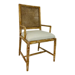 Bungalow 5 Organic Modern Caned Aubrey Arm Chair/Desk Chair