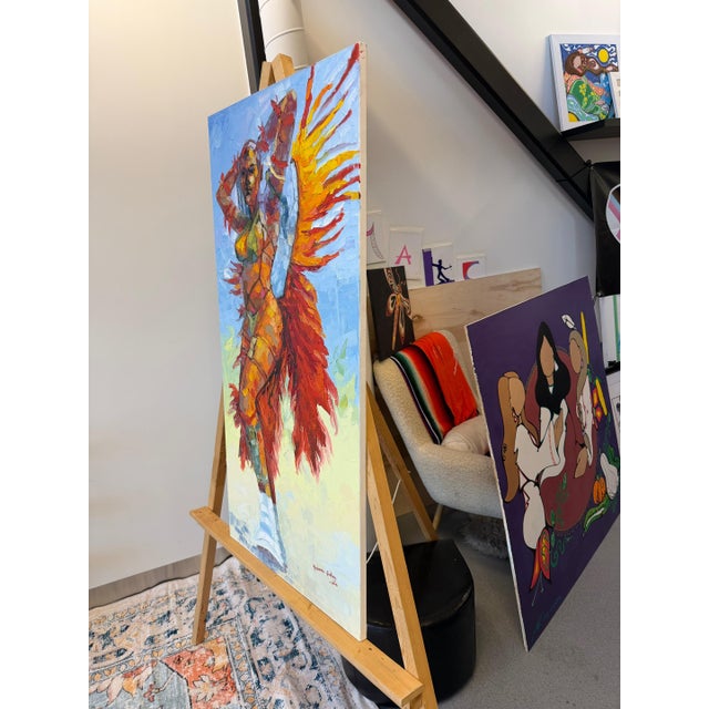 Samba of the Sun, Impasto Oil Painting by Godfrey Afebuame (2026) For Sale - Image 4 of 5
