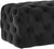 Kaylee Jumbo Black Velvet Ottoman For Sale - Image 4 of 7