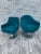 Mid Century Modern Aluminum Swivel Tulip Base Side Chairs Newly Reupholstered - Set of 2 For Sale - Image 9 of 10