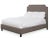 Modern Reagan California King Bedframe, Mushroom Velvet For Sale - Image 3 of 4