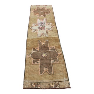 Vintage Turkish Anatolian Rug Runner -27"x110" For Sale
