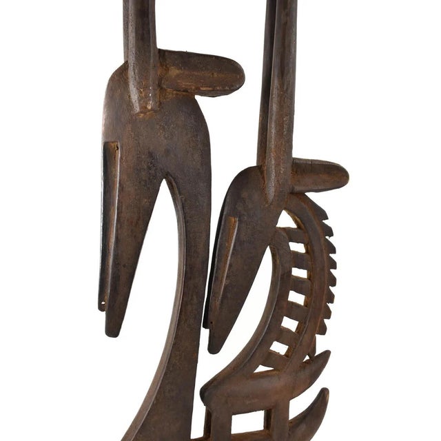 A lovely Chi Wara Headcrest from the Bamana people of Mali. Standing at 41 inches in height, this collectible item...