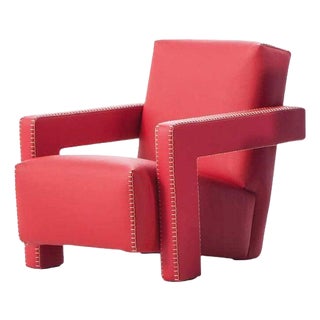 Red Baby Utrecht Armchair by Gerrit Thomas Rietveld for Cassina For Sale
