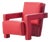 Red Baby Utrecht Armchair by Gerrit Thomas Rietveld for Cassina For Sale
