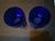 Mid-Century Modern 1960s Cobalt Blue Glass Wine/ Water Goblets - Set of 2 For Sale - Image 3 of 8