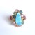 Bochic “Orient” Multi Color Fancy Sapphires & Opal Ring Set 18K Gold & Silver, Size 8 For Sale - Image 4 of 11