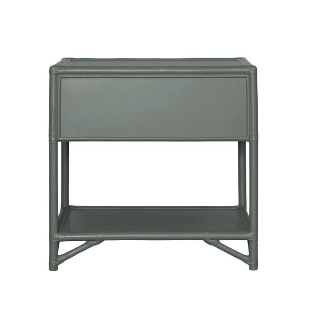 Dark Green Olympia One-Drawer Nightstand in Evergreen For Sale - Image 8 of 9