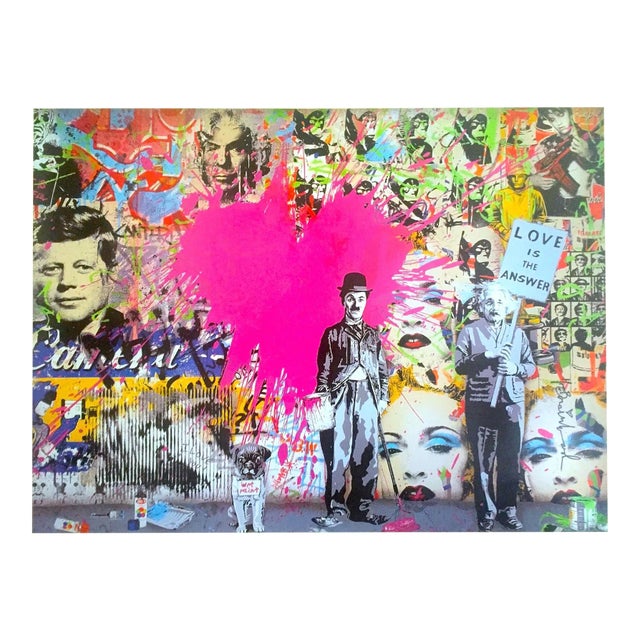 Mr. Brainwash " Love Is the Answer " Authentic Lithograph Print Pop Art Poster For Sale