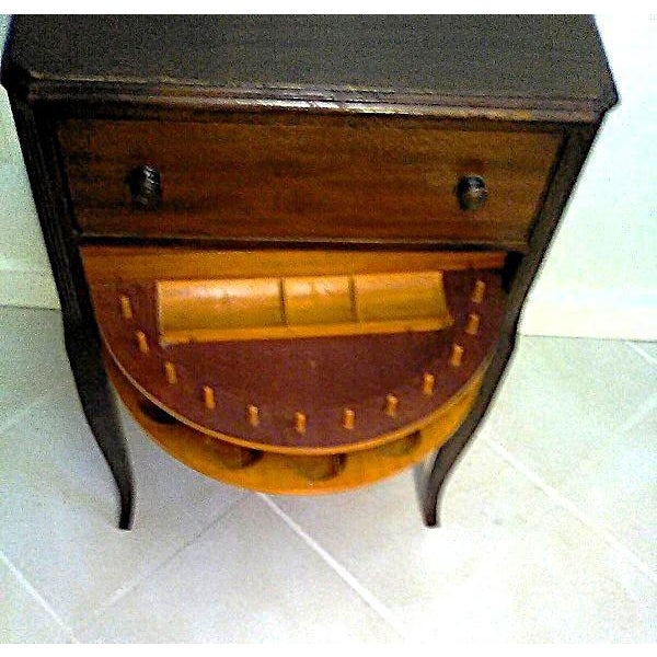 Vintage Mid-Century Arts & Craft/Mission Style Sewing Table/Stand For Sale - Image 10 of 12