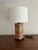 Great condition. Metal and rattan woven smaller table lamp. Perfect for a Pottery Barn, California or beach aesthetic....