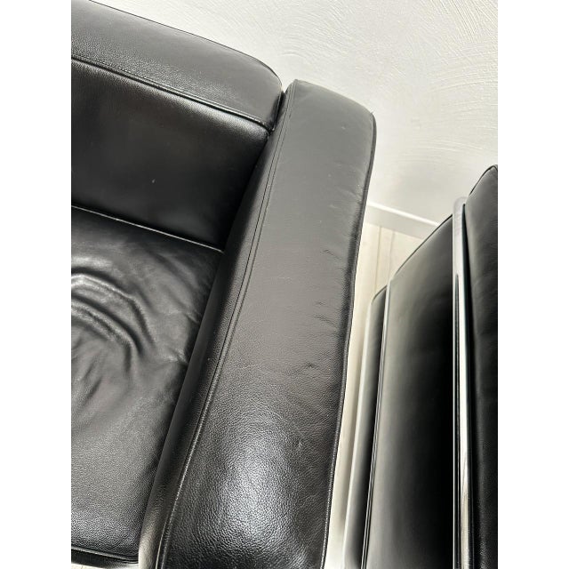 Vintage Black Leather LC2 Armchair by Le Corbusier & Charlotte Perriand for Cassina, 1990s For Sale - Image 6 of 15