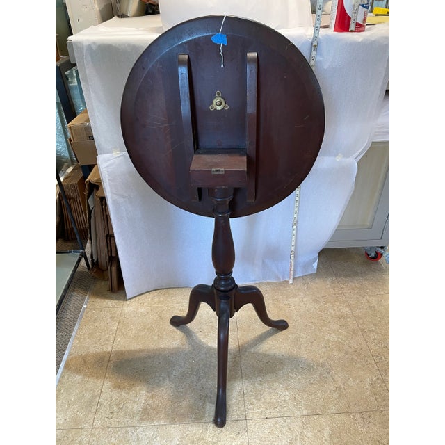 Traditional 19th Century Solid Mahogany Tilt Top Table For Sale - Image 3 of 8