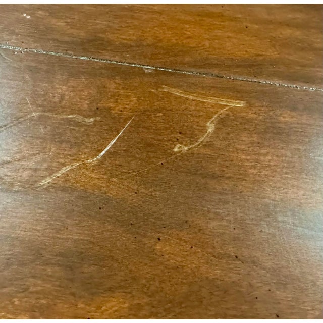 Solid Carved Walnut Mediterranean Style Library Table - Early 21st Century For Sale - Image 9 of 9