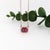 Metal Timeless Ruby Necklace w Earth Mined Diamonds in Solid 14K Rose Gold EM 7x5mm For Sale - Image 7 of 10