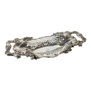 Early 20th Century American Art Nouveau Silverplate Basket by Meriden Silverplate Co.