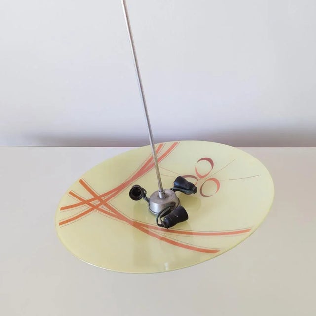 Mid-Century Glass Ceiling Light from Napako, 1960s For Sale - Image 4 of 6