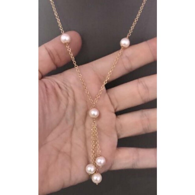 Akoya Pearl Necklace 14 Karat Gold Women Certified For Sale - Image 15 of 18