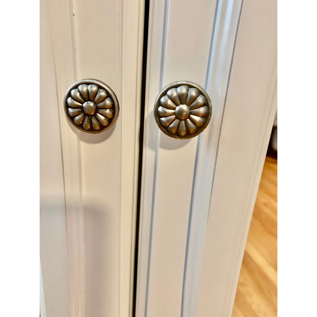 Farmhouse White Mirrored Wardrobe Armoire For Sale - Image 3 of 6