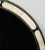 Art Deco Style Handmade White & Black With Brass Inlay Round Mirror, a Pair For Sale - Image 9 of 11