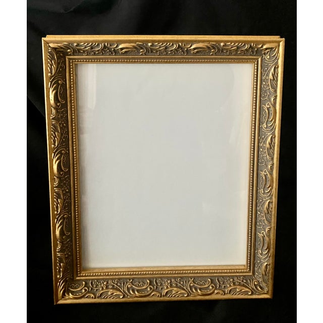 Vintage Burnes of Boston "Palermo Gold" Gold Ornate Filigree Wood Picture Frame. For Sale - Image 17 of 18