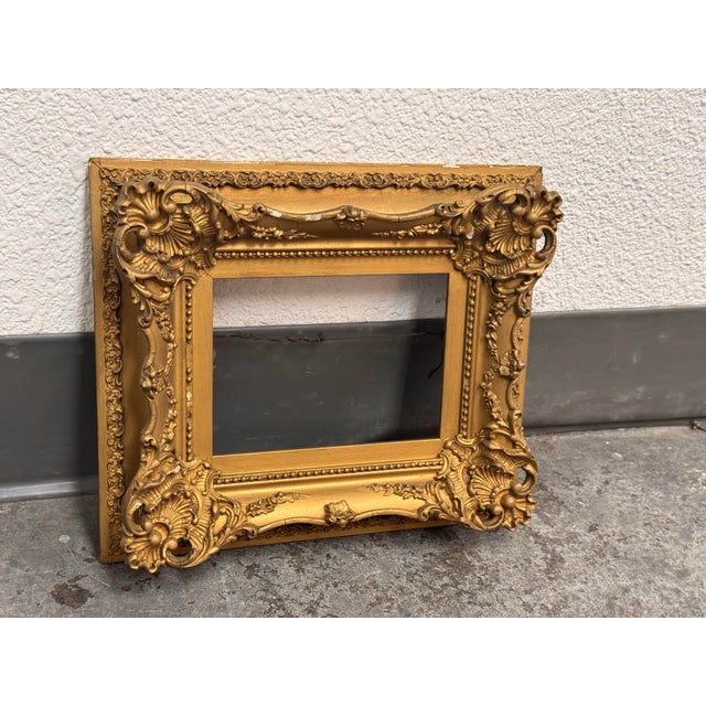 Small Rococo Style Gilt Picture Frame, Antique For Sale - Image 9 of 12