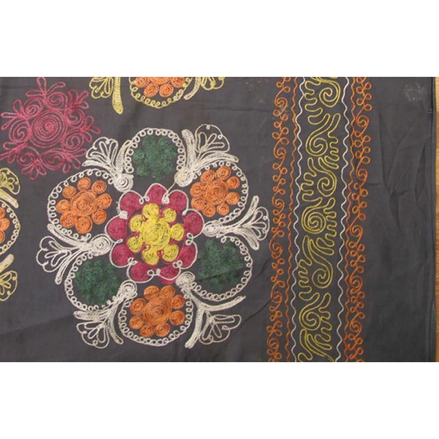 Keivan Woven Arts, H-1306-8 Large Vintage Suzani silk Embroidery Shawl Suzani Vintage Embroidery Measures: 7 x 9'8...
