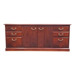 Kimball Furniture Solid Mahogany Traditional Style 72" Office Credenza For Sale