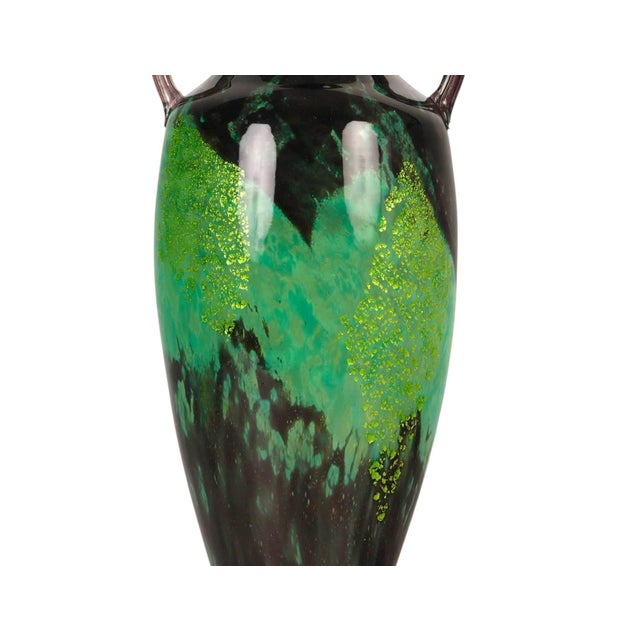 Daum Nancy Early 20th Century French Art Deco Nancy Daum Tall Decorative Vase For Sale - Image 4 of 9