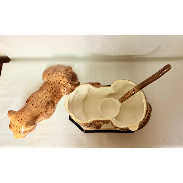 Vintage Raymond Waites "Empire" Leopard Tureen - Maximalist Jungle Chic For Sale - Image 10 of 12