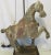 Antique Hand Carved Solid Wood Dynasty Tang Horse 37.5 Inch Table Lamp on Stepped base of wood and laminate. It has a dual...